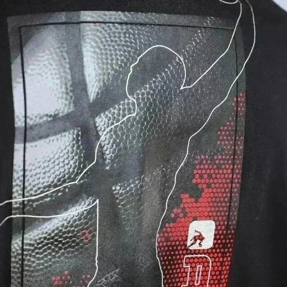 Kid's Size L (10/12) AND1 black/red long sleeve jersey basketball player graphic - Picture 4 of 11